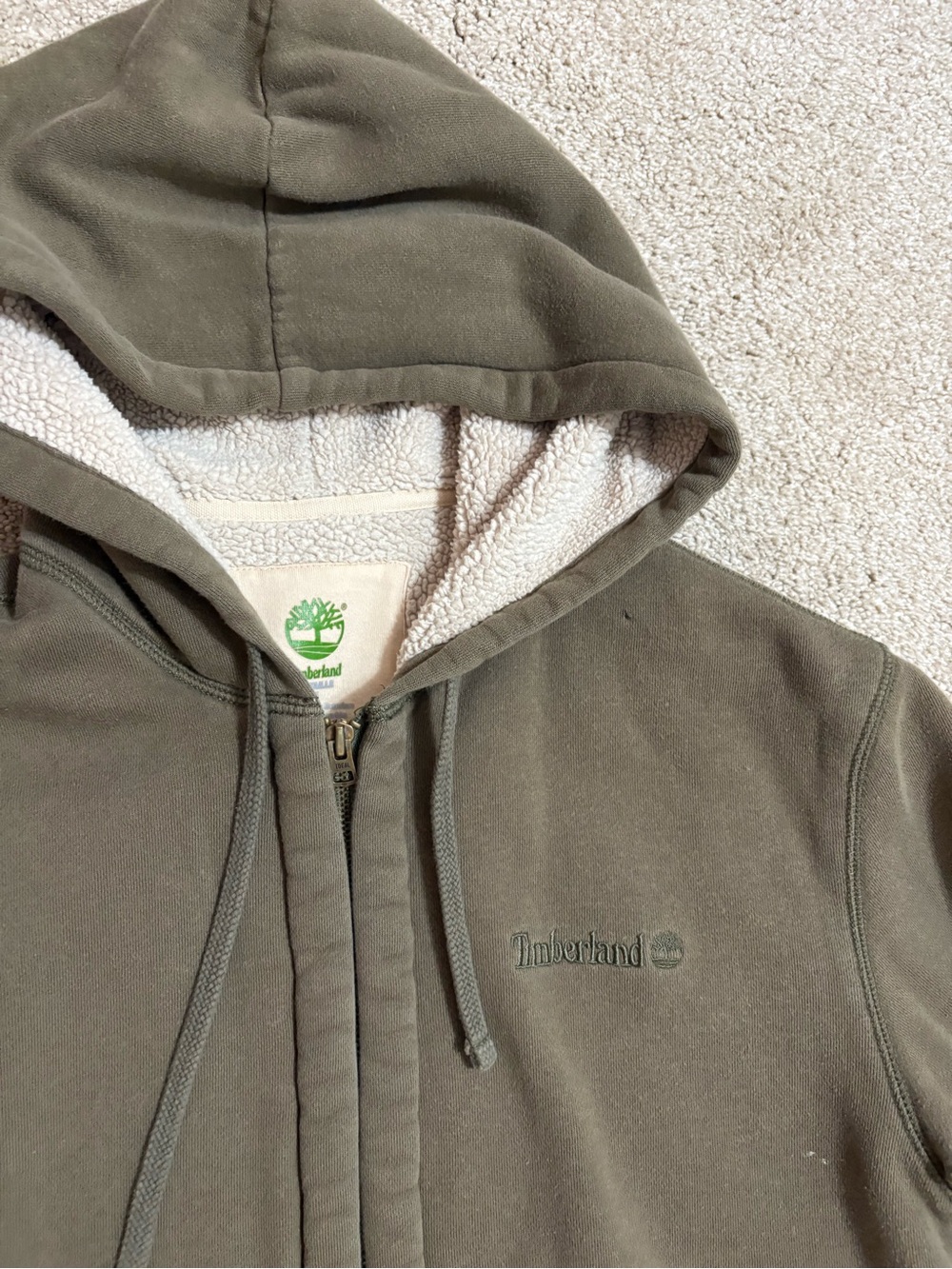 Timberland forest green hoodie